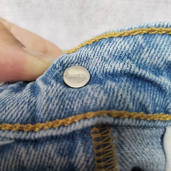 Levis Jeans Womens 24 Blue 501 Premium Big E Straight Ankle Stretch Denim - Picture 15 of 16